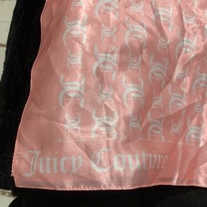 Juicy couture pink satin scarf